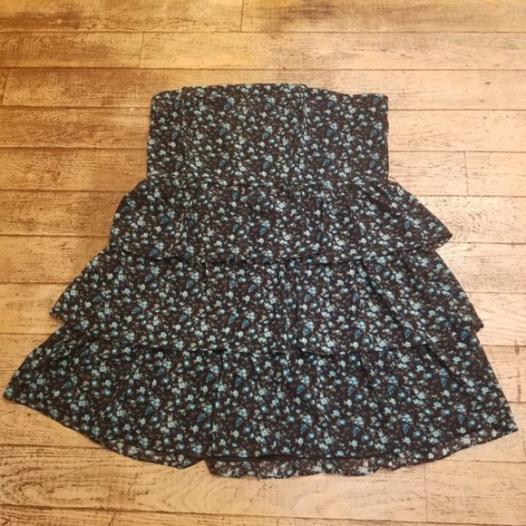 Michel Antoni Dresses & Skirts - Michel Antoni Strapless Floral Layered Dress Sz 24